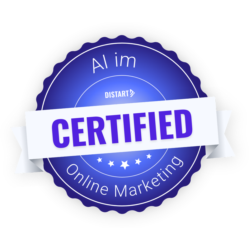 Zertifikat: KI im Online Marketing (DISTART)